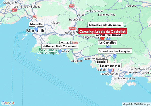 Kaart van te bezoeken steden