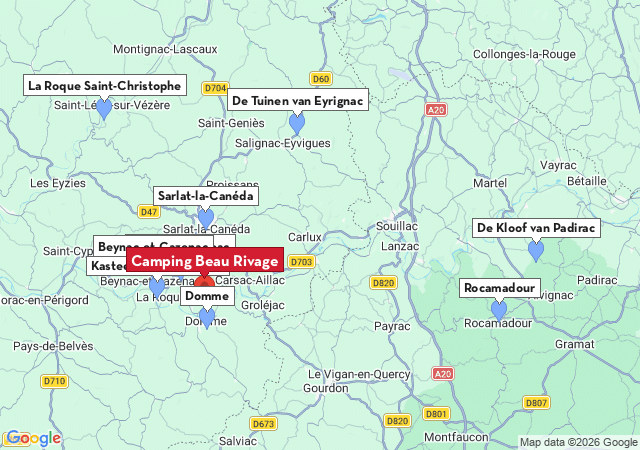 Kaart van te bezoeken steden