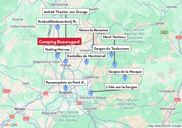 Kaart van te bezoeken steden