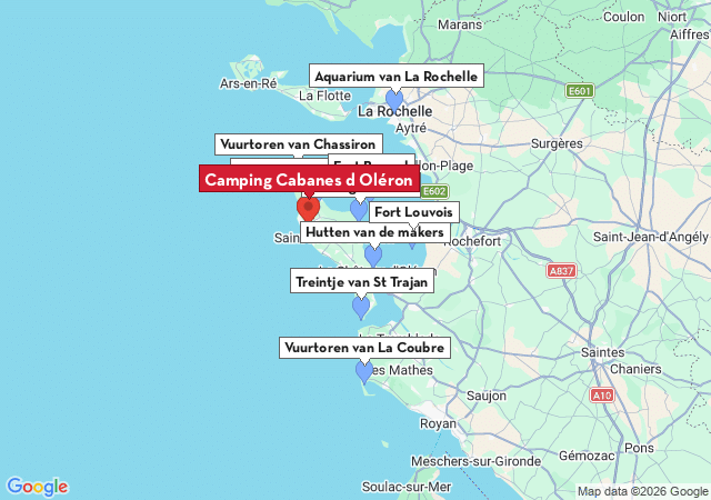 Kaart van te bezoeken steden