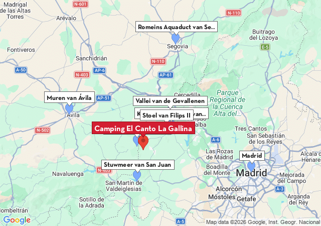 Kaart van te bezoeken steden