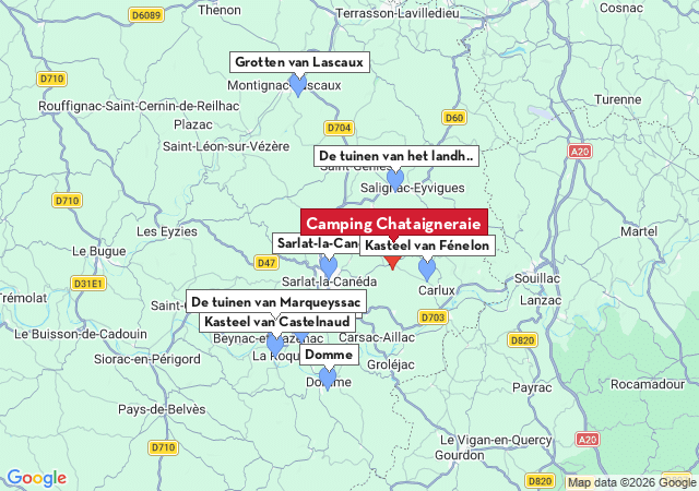 Kaart van te bezoeken steden