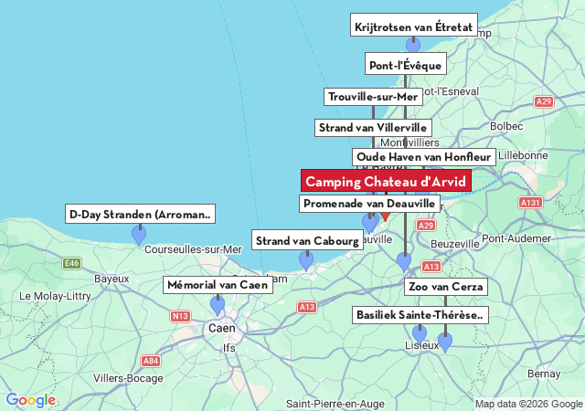 Kaart van te bezoeken steden