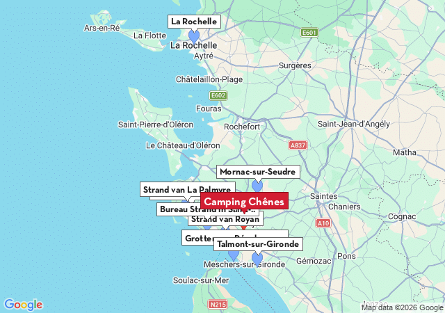 Kaart van te bezoeken steden