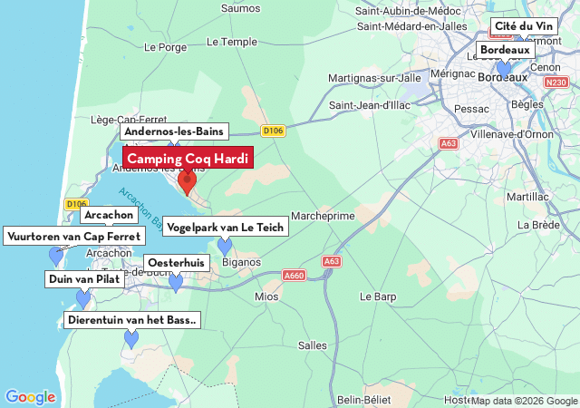 Kaart van te bezoeken steden