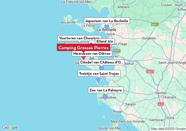 Kaart van te bezoeken steden