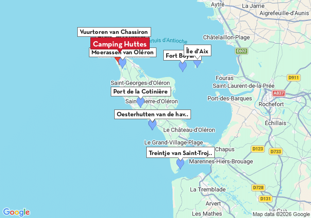 Kaart van te bezoeken steden