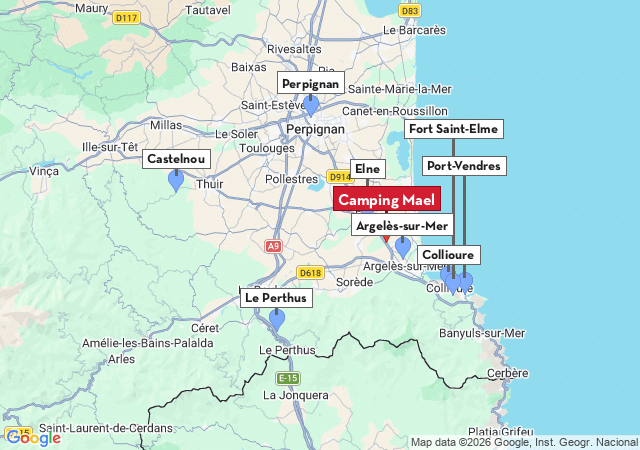 Kaart van te bezoeken steden