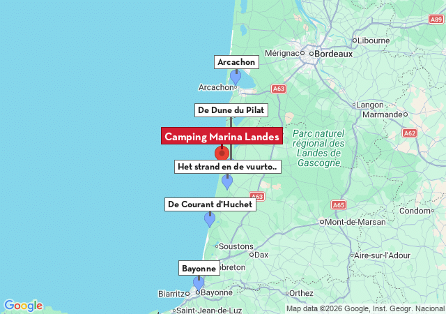 Kaart van te bezoeken steden