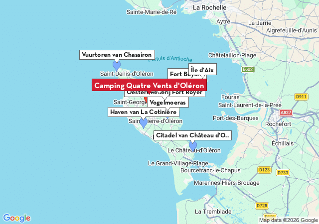 Kaart van te bezoeken steden