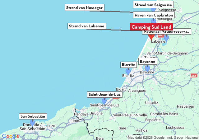Kaart van te bezoeken steden