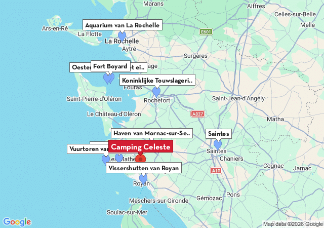 Kaart van te bezoeken steden