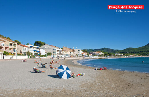 Plage des Lecques, een prachtig zandstrand te bezoeken nabij Saint-Cyr-sur-Mer.