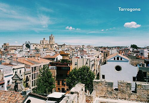 Panoramisch uitzicht op de historische stad Tarragona, Catalonië, Spanje.