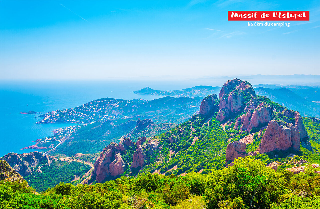 Massif de l'Est�rel, rotsachtig kustlandschap te bezoeken nabij Puget sur Argens.
