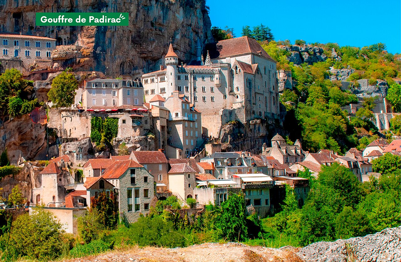 Middeleeuws dorp Rocamadour, heilige stad op klif in de Lot.