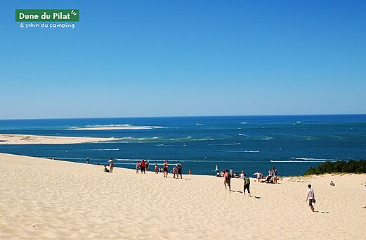 Dune du Pilat, uitzonderlijke natuurlijke site nabij Biscarrosse, Nouvelle-Aquitaine.