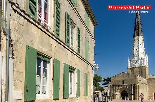 Klokkentoren Saint-Martin, historisch monument te bezoeken op Île de Ré.