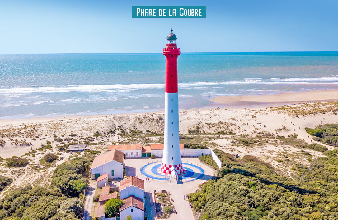 Phare de la Coubre, iconisch monument te bezoeken nabij La Tremblade, Charente-Maritime.