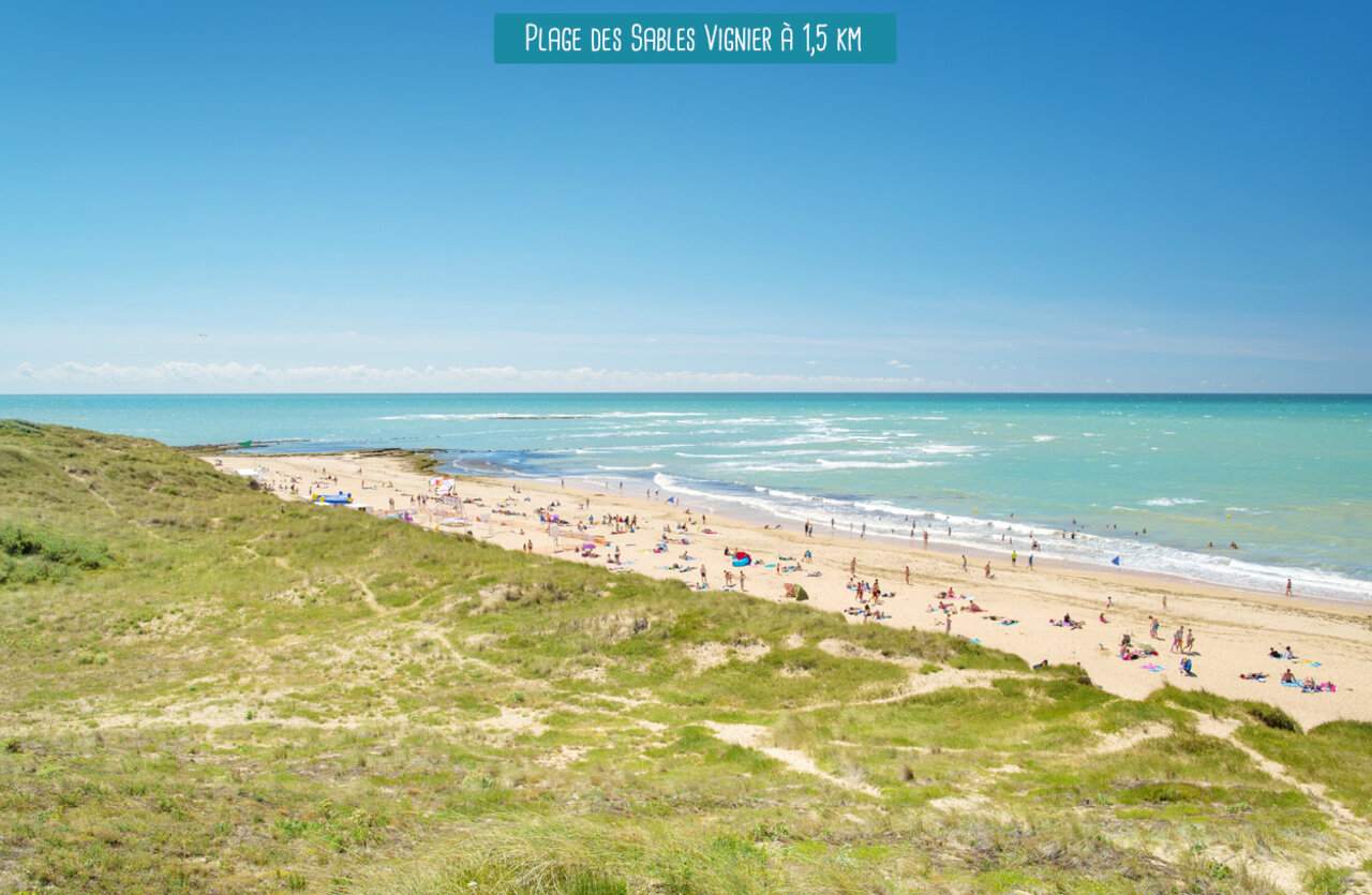 Strand van Sables Vignier, fijn zand en turquoise zee, �le d'Ol�ron.