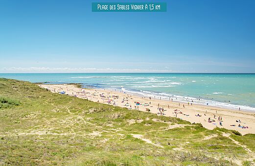 Plage des Sables Vignier, groot zandstrand nabij ST GEORGES D'OLERON.
