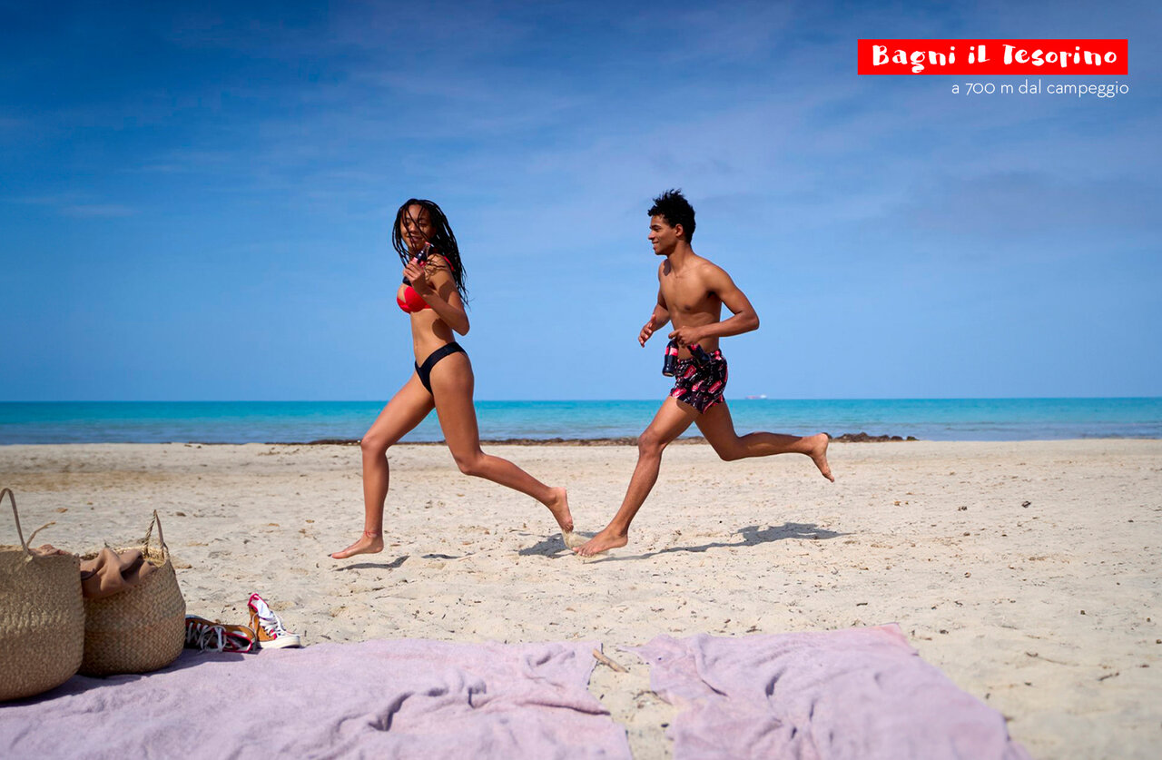 Zandstrand Bagni il Tesorino, op 700m van de camping, Rosignano Marittimo.