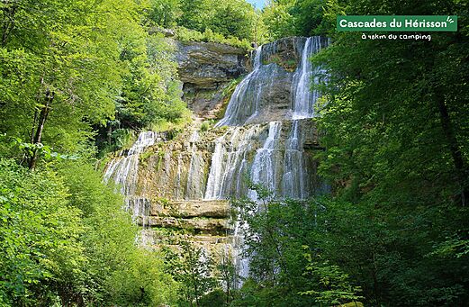 Watervallen van H�risson, majestueuze natuurlijke site te bezoeken in de Jura.