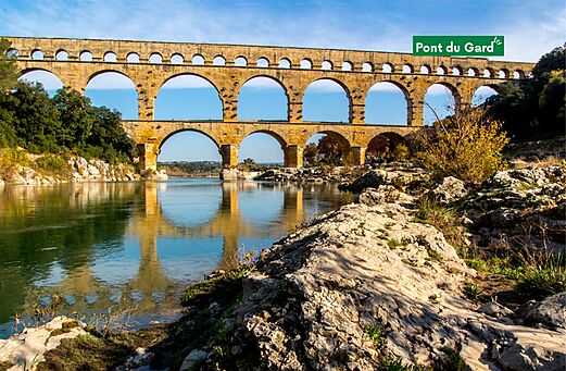 Pont du Gard, historisch Romeins aquaduct te bezoeken nabij de camping.