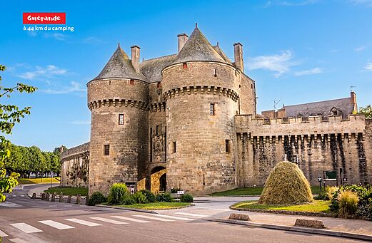 Middeleeuws kasteel van Guérande, een historische stad te bezoeken in Loire-Atlantique.
