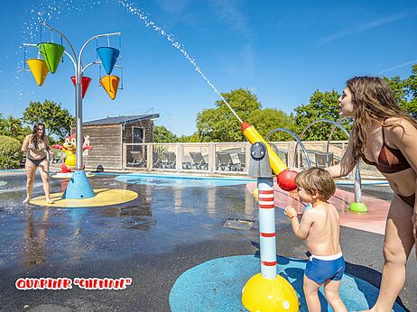 Waterkanonnen en waterspellen voor kinderen op CAPFUN La Chênaie PORNIC (44).