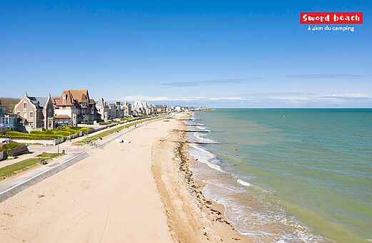 Historisch Sword Beach, landingsplaats in Normandi�, een bezoek waard.