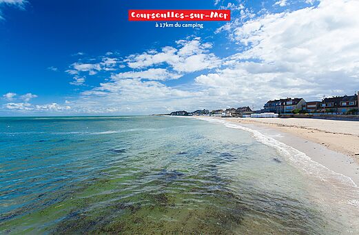 Strand van Courseulles-sur-Mer, kuststad te bezoeken in Normandi�.