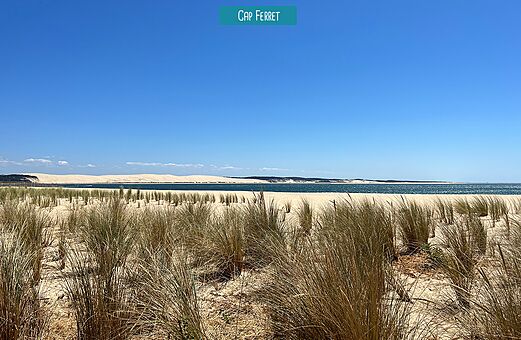 Wild strand en duinen van Cap Ferret, bezienswaardigheid nabij Cassy-Lanton.