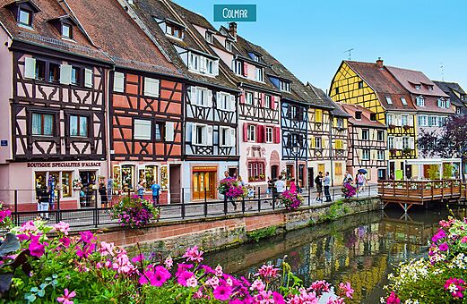Wijk Klein Venetië in Colmar, stad om te bezoeken in de Elzas.