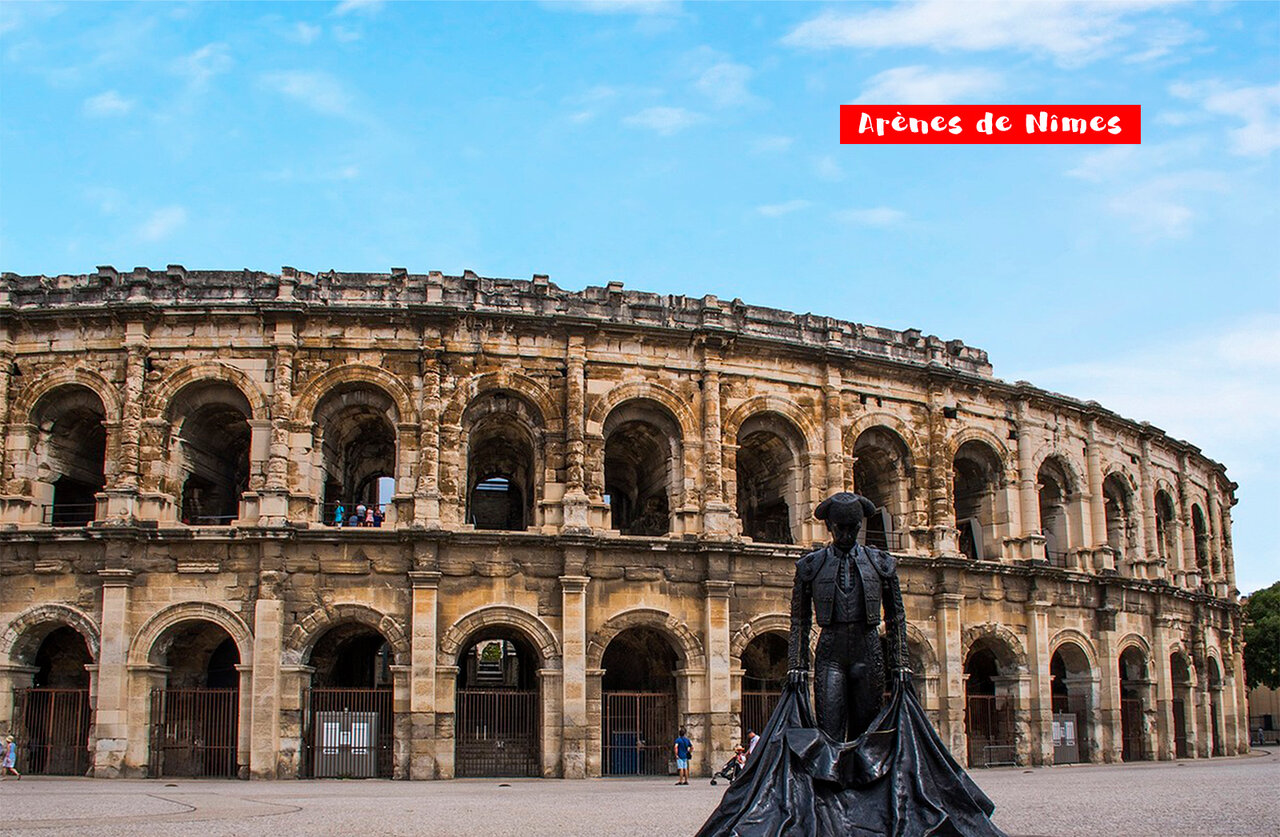 Romeinse arena van N�mes, historisch monument te bezoeken in Occitani�.