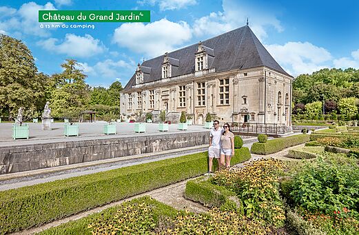 Château du Grand Jardin en tuinen, bezienswaardigheid nabij de camping.