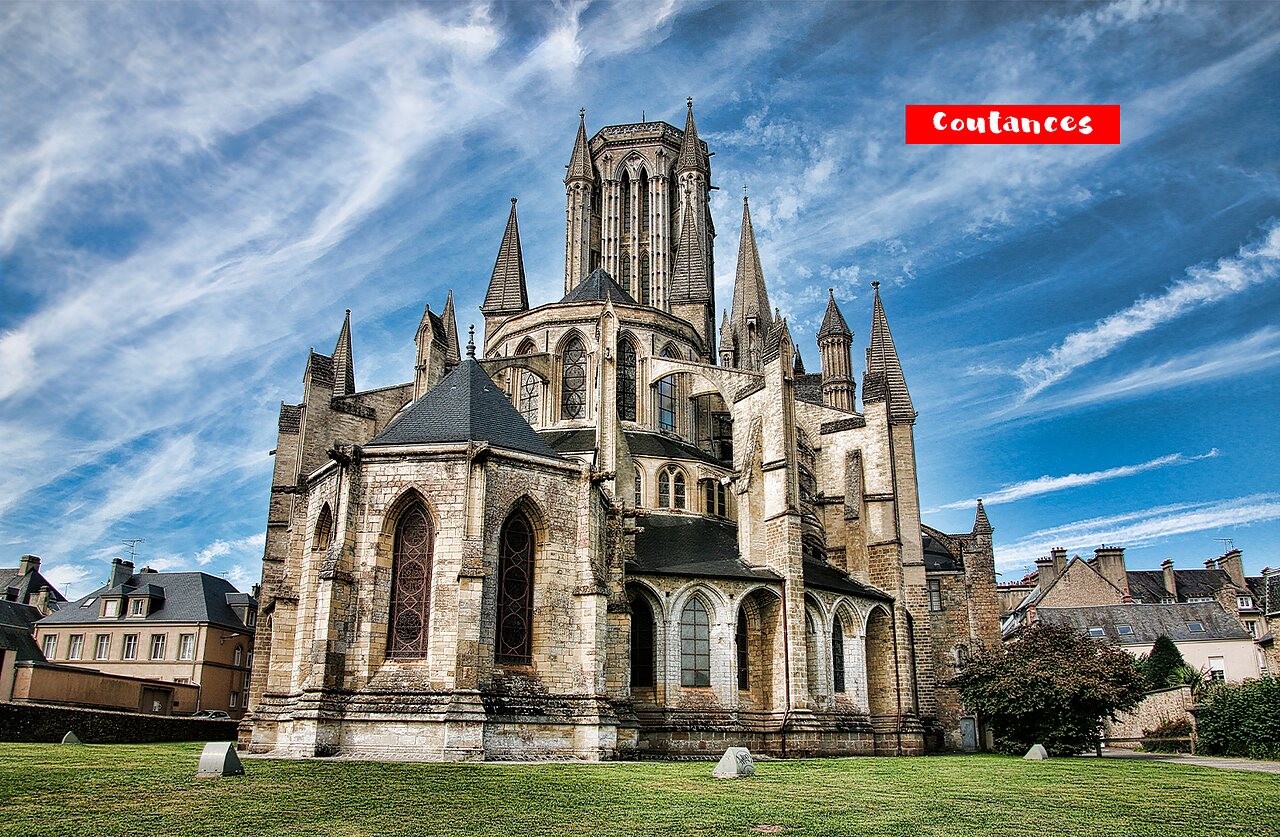 Kathedraal Notre-Dame de Coutances, historisch monument te bezoeken in Normandi�.