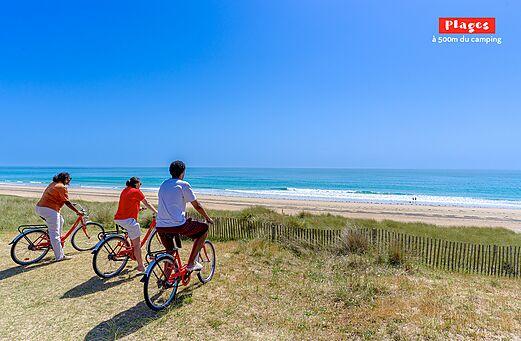 Fietsen, strand, zee op camping CAPFUN Golf in SAINT JEAN DE LA RIVIERE (50).