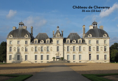 Kasteel van Cheverny, prachtig historisch monument te bezoeken in de Loirevallei.
