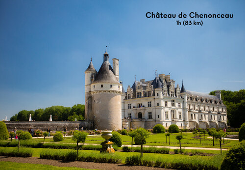 Majestueus Kasteel van Chenonceau, historisch monument nabij Tours, Loirevallei.