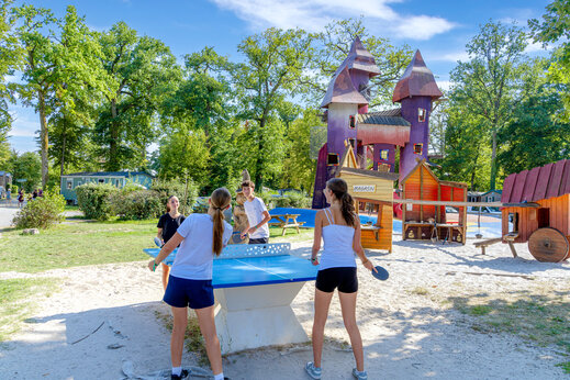 Tafeltennistafel, speeltuin op camping CAPFUN Grenouill�re in Su�vres (41).
