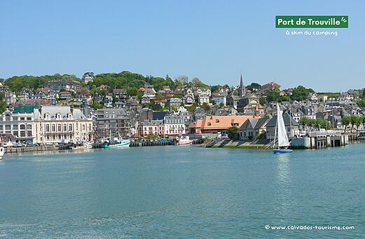 Haven van Trouville-sur-Mer, pittoreske kuststad in Normandi�, Calvados.