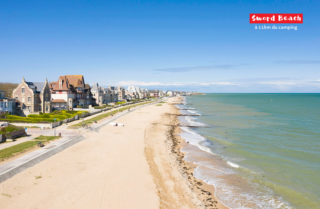 Sword Beach strand, historische D-Day landingsplaats te bezoeken in Normandi�.