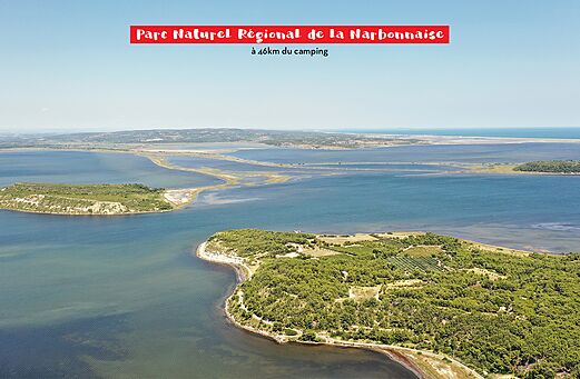 Regionaal Natuurpark Narbonnaise, kustlandschappen nabij Narbonne, Occitanie.
