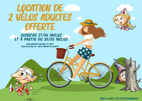 Gratis volwassen fietsen op camping CAPFUN Huttes in Saint-Denis d'Ol�ron (17).