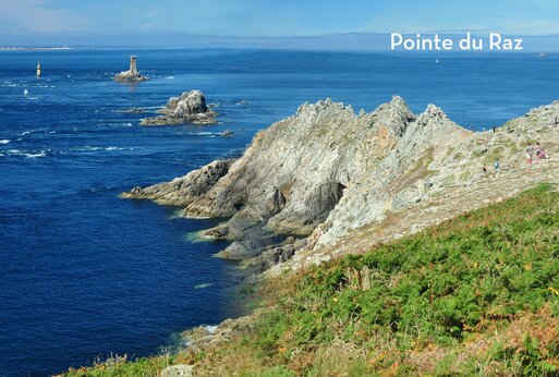 Pointe du Raz, iconische natuurlijke plek in Bretagne, te bezoeken.