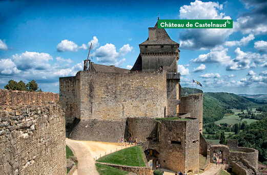 Kasteel van Castelnaud, middeleeuws fort in Dordogne, nabij Le Bugue.
