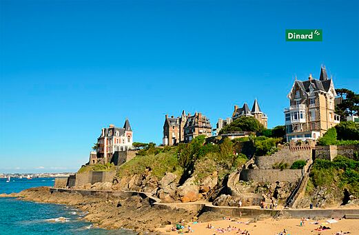 Prachtige Belle �poque villa's en strand in Dinard, stad te bezoeken nabij de camping.