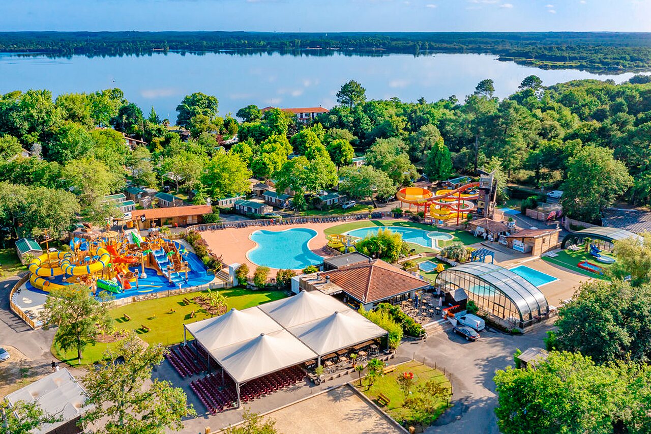 Waterpark, zwembaden, Mobil-homes en meer op camping CAPFUN Lou Puntaou in LEON.