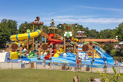 Piraten waterpark, glijbanen camping CAPFUN Lou Puntaou in LEON (40).